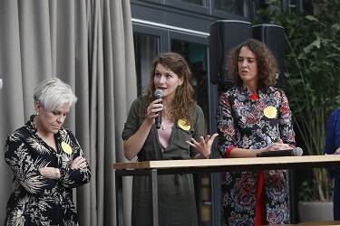 panelleden Ageeth Ouwehand, Robin Kok en Karina Raaijmakers